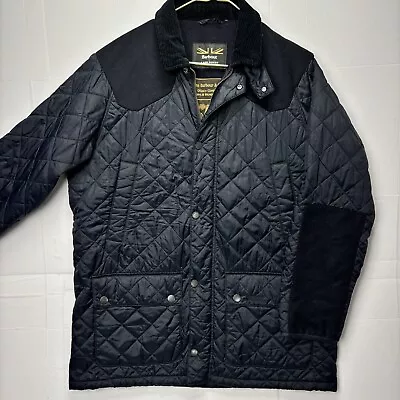 Barbour Land Rover Jacket Mens 4XL Navy Blue Defender Beacon Horstead Quilted • $149
