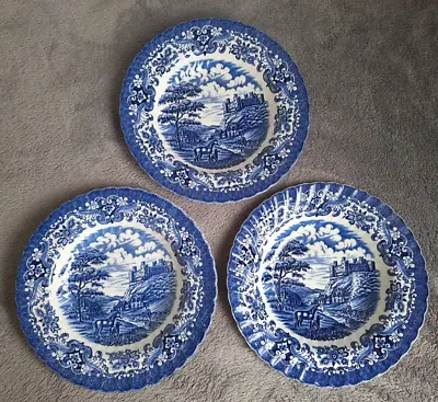 3x British Anchor Olde Country Castles Soup Bowls • £5