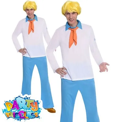 £32.99 • Buy Adult Fred Costume Scooby Doo Men Cartoon Character Book Week Fancy Dress Outfit