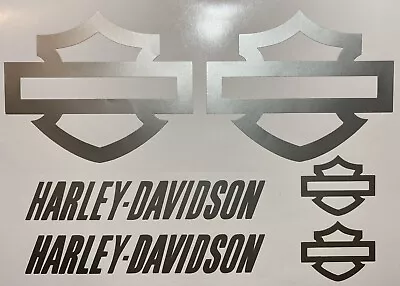 Harley Davidson Stickers Set Silver Custom • $25