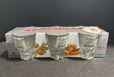 Borgonovo Shot Glasses Italy Camelot 6 Piece Thick Bottoms New In Package Vtg • $21.55