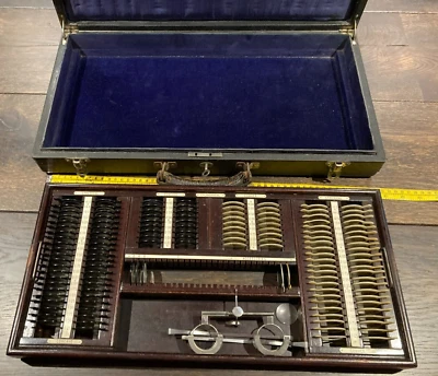 £160 • Buy Vintage Boxed Opticians Trail Lens And Frame ~ 132pcs ~ Circa 1940'S