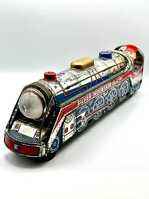 Vintage Tin Toy Train Silver Mountain 3525 Battery Operated Model Japan 1969 • $51.21