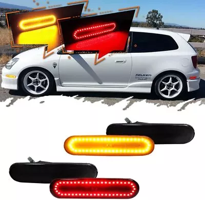 For 02-05 Honda Civic Si EP3 3DR Smoke LED Front / Rear Side Marker Lights 4pcs • $45.99