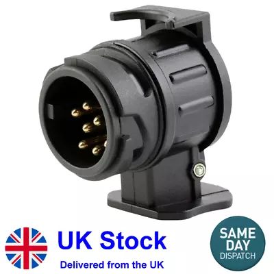 13 To 7 Pin Trailer Truck Electric Towing Converter Tow Bar Plug Adaptor Socket • £7.99