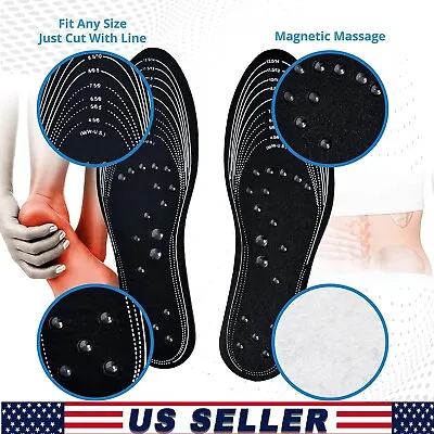 Acupressure Magnetic Massage Slimming Insoles For Men/Women Shoe Foot Therapy US • $5.99