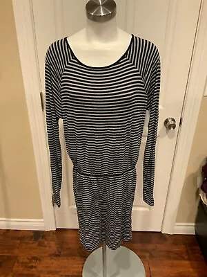 Michael Kors Gray & Blue Striped T-Shirt Dress Size S • $36.25