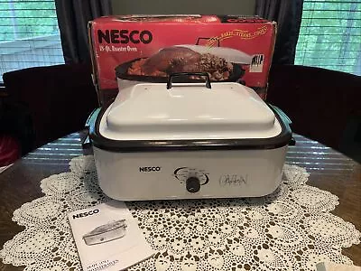 Vintage NESCO 18 Qt 4808-14 Roaster Oven Slow Cook Roast Bake Cook Steam • $152