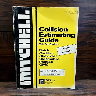 Mitchell Collision Estimating Guide Buick Cadillac Shevrolet Oldsmobile Pontiac • $4.24