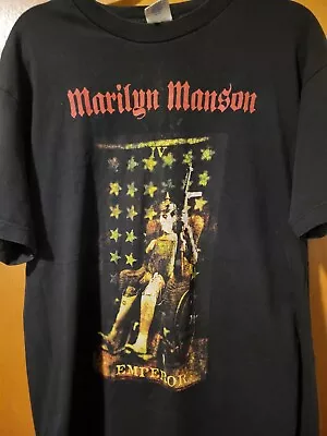 Vtg Marilyn Manson Holywood Emperor Tarot Shirt 2000 Sz L Rare • $200