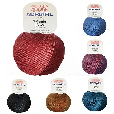 100% Italian Merino DK Wool Washable Yarn - 50g Adriafil Primula Sfumato Fade • £6.99