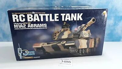 RC Tank 1/24 Scale Battle Tank M1A2 Abrams Desert Camouflage & BB Ammo • $97.74