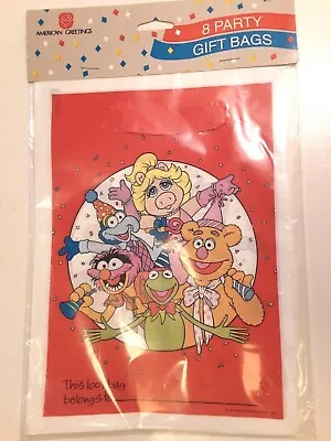 American Greetings Pack Of 8 Party Gift Bags Muppet Babies NOS Jim Henson  • $5