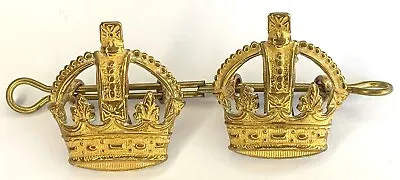 British Army Officers Insignia Crown Pips PAIR - Rank Of Major (Q9) • £14