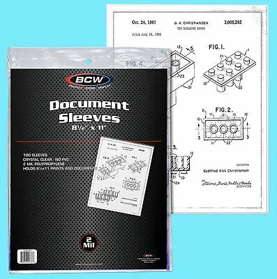 100 BCW 8.5x11  MAGAZINE SOFT SLEEVES 2 MIL Photo Clear Poly 8-1/2x11 Print Page • $17.99