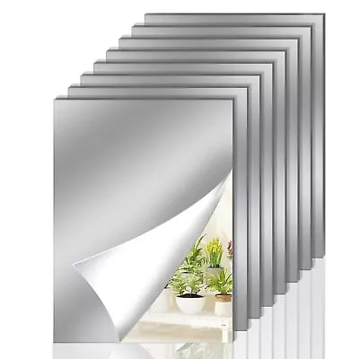 8Pcs Self Adhesive HD Plastic Mirror Sheets 4.5” X 6” Shatterproof Arcylic M... • $14.94