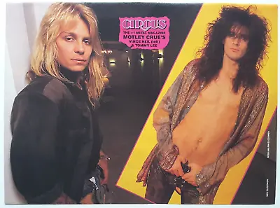 Motley Crue Vince Neil Tommy Lee / Slaughter Live Magazine Pinup Poster Clipping • $9.95