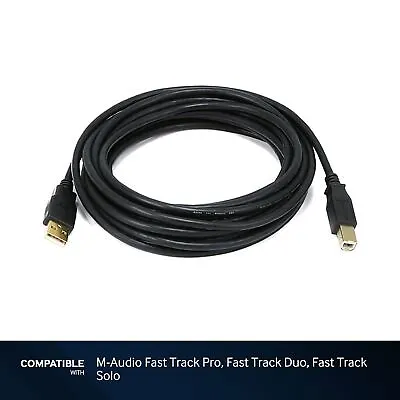 15-foot USB Cable M-Audio Fast Track Pro Fast Track Duo Fast Track Solo • $15