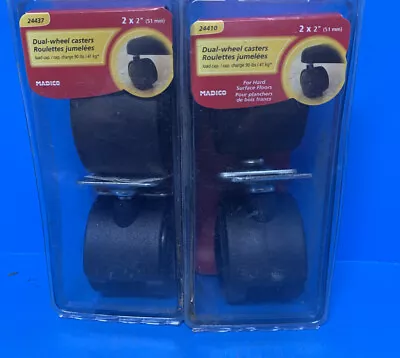 Madico 2”x2” Dual Wheel Casters Model 24337-10 • $19.95