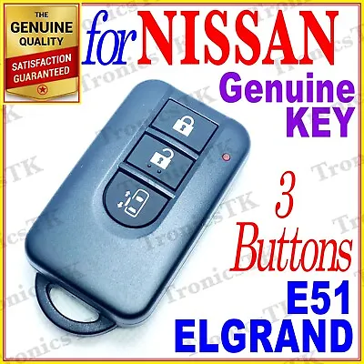 Nissan Elgrand Smart Key / Intelligent Key / 3 Buttons - E51 Series - 01 • $160