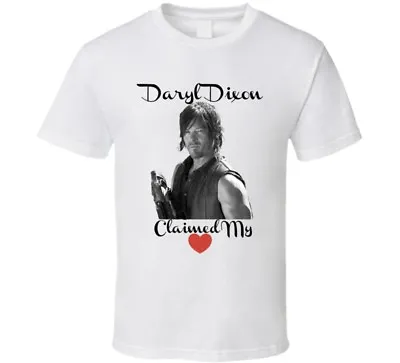 Daryl Dixon Claimed My Heart Walking Dead T Shirt Zombie Amc TV Novelty Gift Tee • $23.97