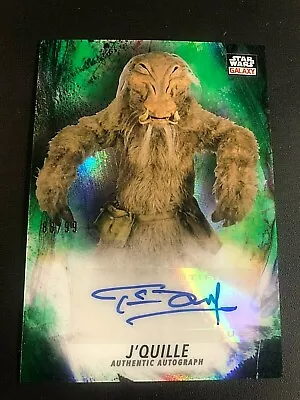 £14.46 • Buy TIM DRY As J'QUILLE 2021 Topps Star Wars Galaxy AUTOGRAPH Green Serial #d /99