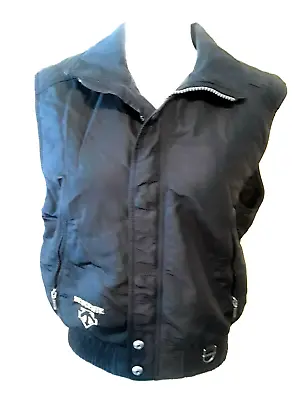 Descente Vintage Small Black Nylon Après Ski Vest Hong Kong • $32.99