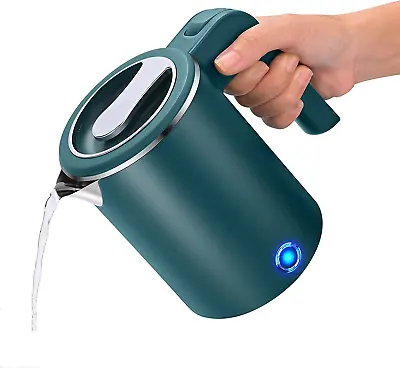 Small Electric Kettles Stainless Steel For Boiling Water 0.6L Travel Mini Hot W • $39.67