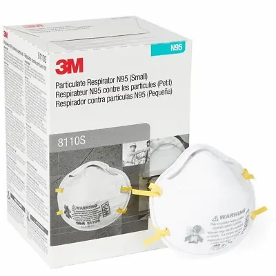 SALE! 3M 8110S SMALL N95 Dust Particulate Respirator Protection Face Masks 20/BX • $7.80