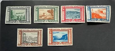 Italy 1933 Graf Zeppelin Air Stamp Set X 6 MNH SG 372-77 CV £146. • £80