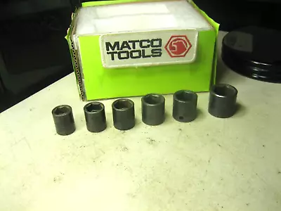 MATCO TOOLS - Lot Of 6 METRIC Shallow Impact Sockets3/8” Drive  6pt • $47.45