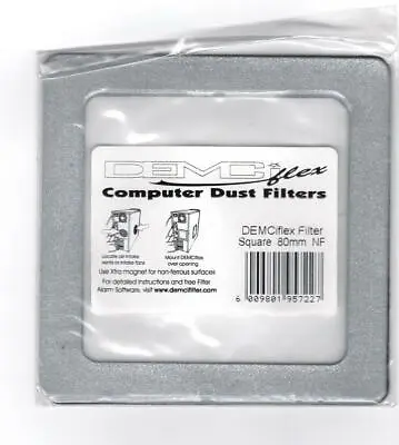 DEMCiflex 80/92mm Magnetic Fan Dust Filter - Metallic Silver With White Mesh • $1.39