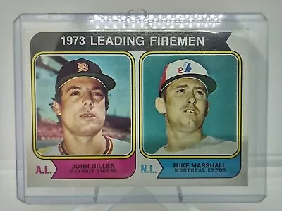 1974 TOPPS 1973 Leading Firemen #208 John Hiller Mike Marshall Tigers Expos VG • $0.99