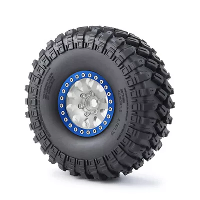 4Pcs 1.9 Beadlock Wheel Rim Rubber Tire Set For 1/10 RC Crawler TRX4 Axial SCX10 • $100.88