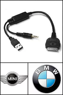 £17.93 • Buy Port USB Aux BMW IPod IPhone Connection Charge Cable For Select Cars 61120440812
