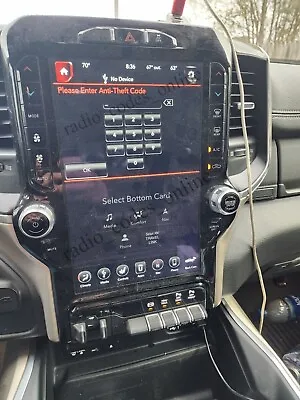 Uconnect 12  Inch Radio Anti Theft Code Unlock Service For Jeep Dodge RAM • $29.99