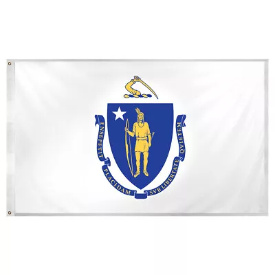 Massachusetts Flag 3 X 5 Feet Super Knit Polyester • $7.99
