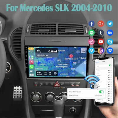Android13 9''HD Screen For Mercedes Ben-z SLK 2004-2010 Car Audio GPS Radio Navi • $154.49