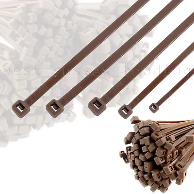 £2.69 • Buy Brown Cable Ties. Small, Medium & Large Size Zip Tie Wraps. Ideal For Garden