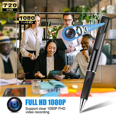 HD 1080P WIFI Mini Camera Pen Video Recorder Clip Body Portable Nanny Cam • $15.19