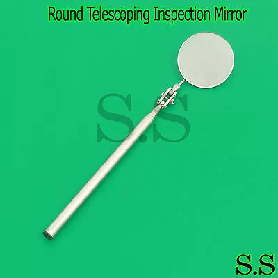 Round Mirror Telescoping Handle Pocket CIip Inspection 24  Extended  • $49.99