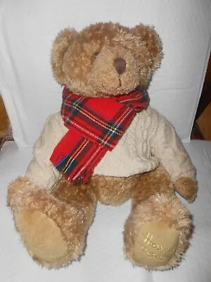 £7.99 • Buy Harrods Plush Teddy Bear Toy Christmas 2002 Collectable With Scarf & Jumper