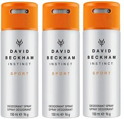 David Beckham  Instinct Sport  Anti-perspirant Deodorant Body Spray 150 Ml X3 • £15.49