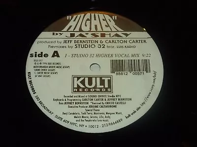 JA'SAY - Higher - 1996 USA 3-track 12  Vinyl Single • £24.50