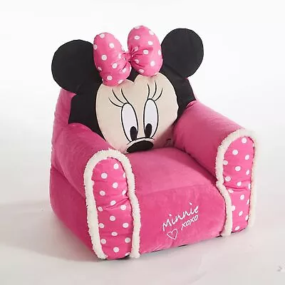 Idea Nuova Minnie Mouse Figural Sherpa Trim Bean Bag Chair Small Pink  • $75.24