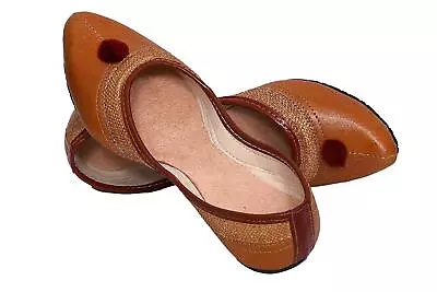 Women Flat Handmade Jutti Traditional Mojari Ethnic Shoe • $23.19