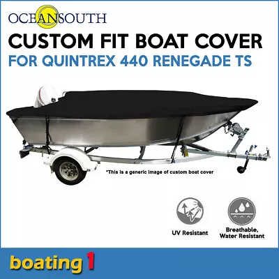 Oceansouth Custom Fit Boat Cover For Quintrex 440 Renegade TS Open Boat • $295