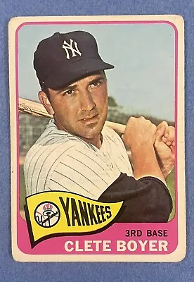 1965 TOPPS CLETE BOYER NEW YORK YANKEES #475 Low Grade D26 • $4.99