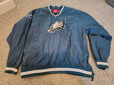 Vintage Philadelphia Eagles Jacket Mens XXL Nfl Pullover Windbreaker NFL • $35