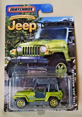 Jeep Wrangler 1998 Neon Green Matchbox J08 Mattel 2015 New Dmn25 Dmn31 Anniv Ed. • $12.99
